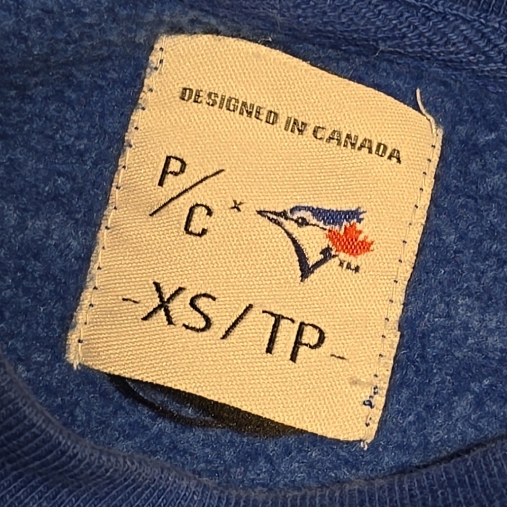 Toronto Blue Jays Womens Peace Collection X-Small Crewneck Sweatshirt - Picture 4 of 5